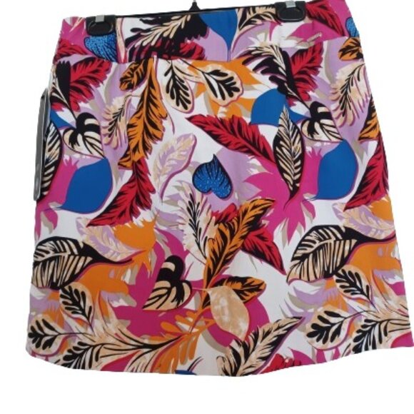 UP! Aruba Up Skort Size 14 Multi-Color Coconut Girl Beachy Golf - Picture 2 of 6